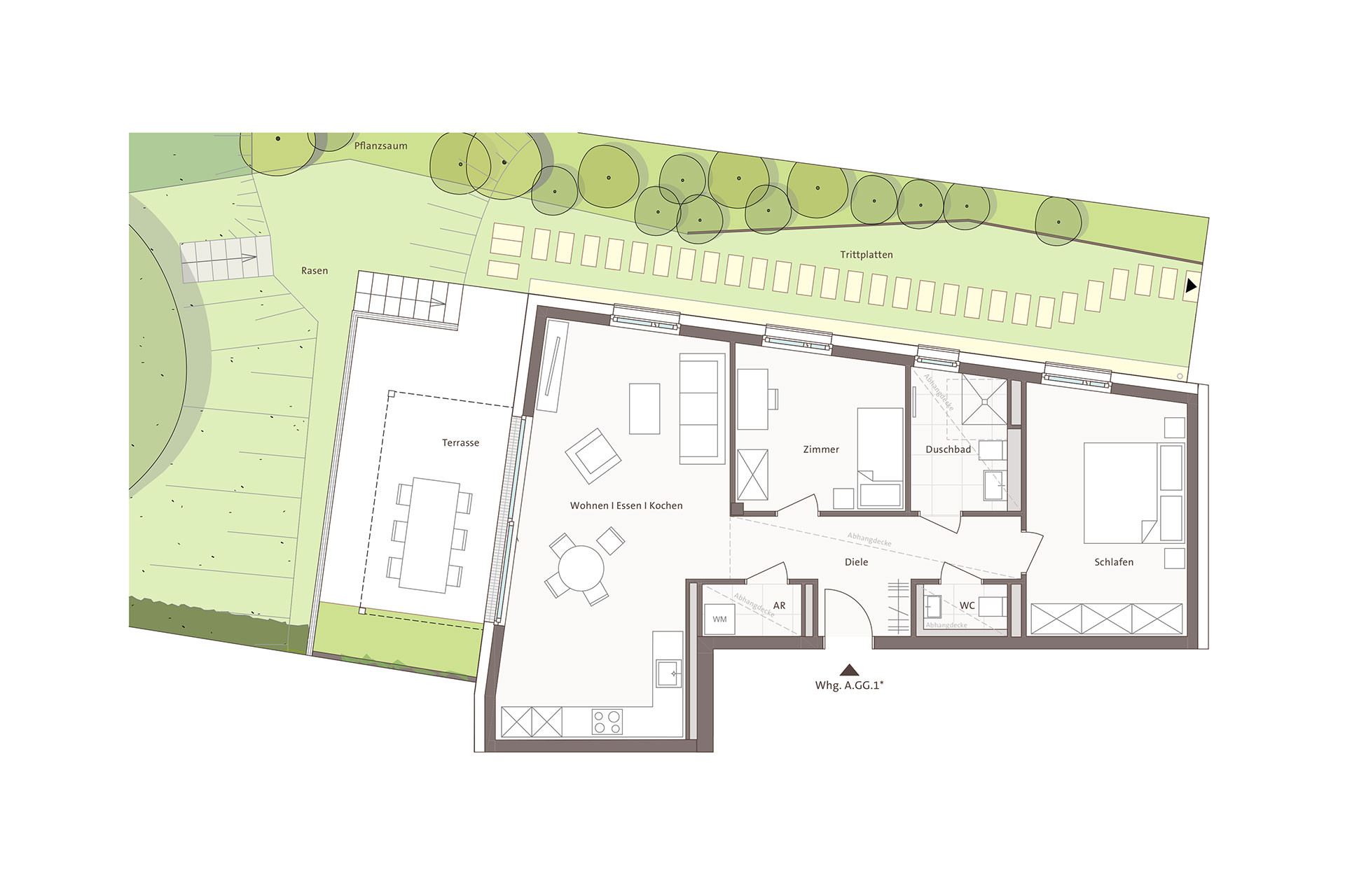 Grundriss Wohnung A.GG.1
