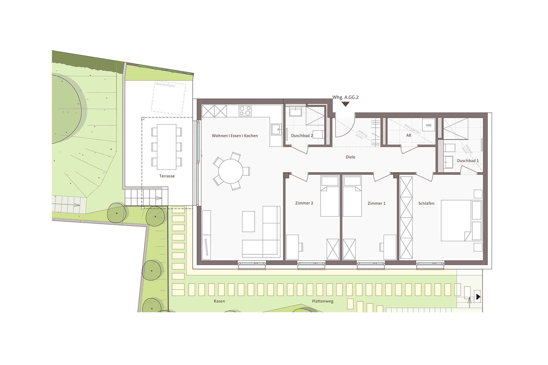 Grundriss Wohnung A.GG.2